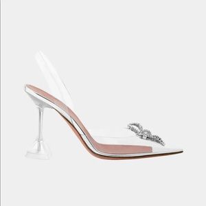 🔥 Amina Mouaddi Rosie Slingback See-Through Bow Pumps
